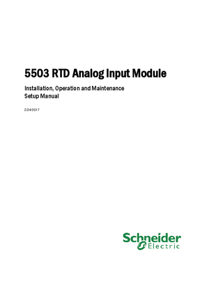 Image of 5503 RTD Analog Input Module User Manual