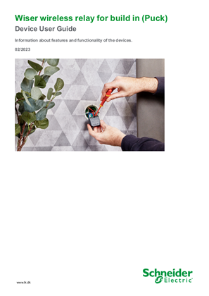 Kuva kohteesta Wiser wireless relay for build in (Puck) - Device User Guide