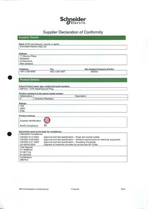 Image of 56 Series, 56P315, Declaration of Conformity