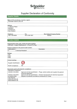 Image of 56 Series, 56PA420, Declaration of Conformity