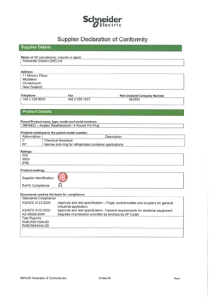 Image of 56 Series, 56PA432, Declaration of Conformity