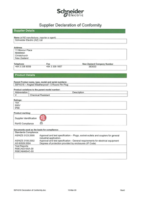 Image of 56 Series, 56PA516, Declaration of Conformity