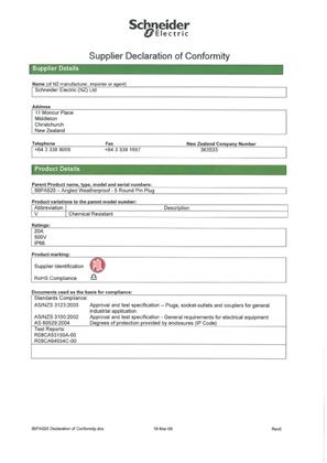 Image of 56 Series, 56PA520, Declaration of Conformity