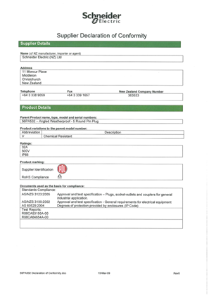 Image of 56 Series, 56PA532, Declaration of Conformity