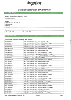 Image of 56 Series, 56SO516,Declaration of Conformity