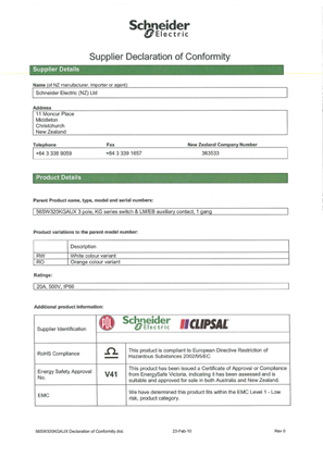 Image of 56 Series, 56SW320KGAUX, Declaration of Conformity