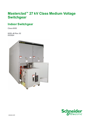Image of Masterclad Metal-Clad Indoor Switchgear 27 kV with Type VR Vacuum Circuit Breakers Installation Instructions