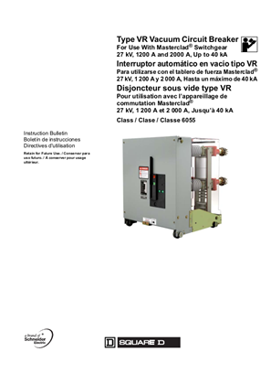 Image of Type VR Vacuum Circuit Breaker For Use With Masterclad® Switchgear 27 kV, 1200 A and 2000 A, Up to 40 kA