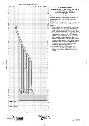 Image of Trip Curve: ET 1.0 Electronic Trip Unit - Long-time Pickup and Delay Instantaneous Pickup and Delay 2x-10x