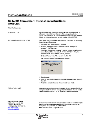 Image of SMS 4.0 DL to SE Conversion Installation