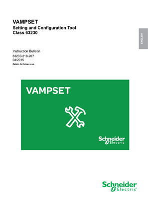 Image of VAMPSET Setting and Configuration Tool User Manual