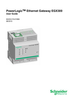 Image of PowerLogic EGX300 Ethernet Gateway User Guide