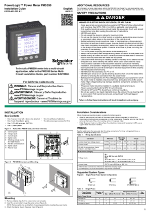 Image of PowerLogic™ PM5350 - Instruction sheet