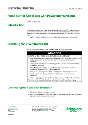 Image of Fixed Barrier Kit for use with Powerlink Systems Installation Instructions