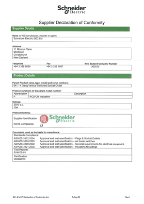 Image of 600 Series, 641 and 641P, Declaration of Conformity