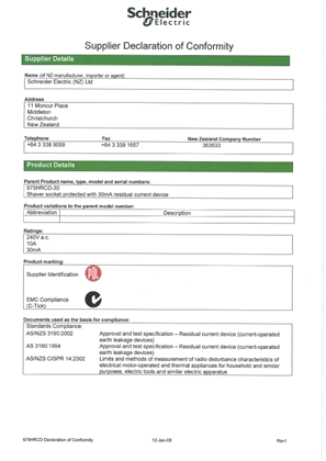 Image of 600 Series, 675HRCD, Declaration of Conformity