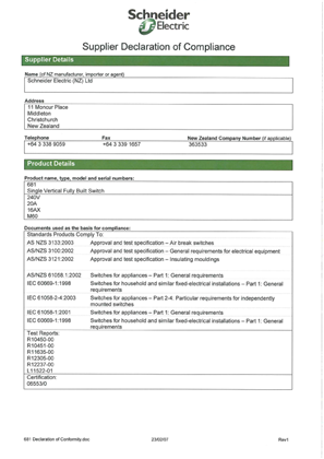 Image of 600 Series, 681, Declaration of Conformity