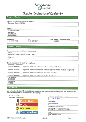 Image of 600 Series, 695-15, Declaration of Conformity