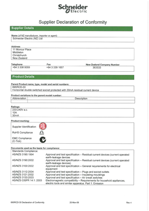 Image of 695RCD-30 Declaration of Conformity
