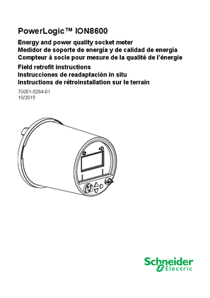 Image de PowerLogic ION8600 socket meter field retrofit instructions -EN/ES/FR