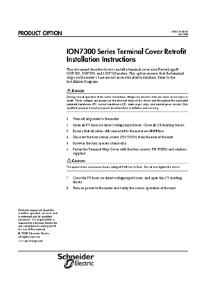Image of Terminal Cover Retrofit Installation Instructions - EN