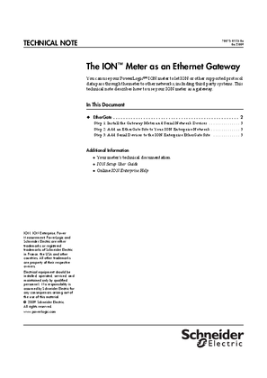 Image of The ION Meter as an Ethernet Gateway - EN