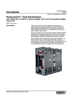 Image of Power-Cast II™ Cast Transformers Data Bulletin