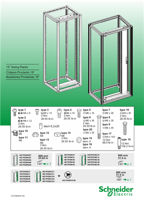 イメージ Spacial SF / Spacial SM - 19" swing racks - Instruction Sheet
