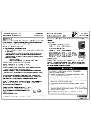 Imagen de Instrucciones de instalación para centros de carga QOD y QOX