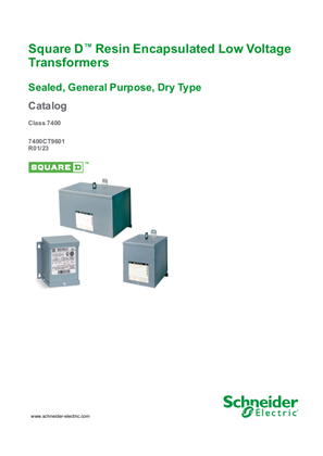 Image of Square D Resin Encapsulated Low Voltage Transformers Catalog