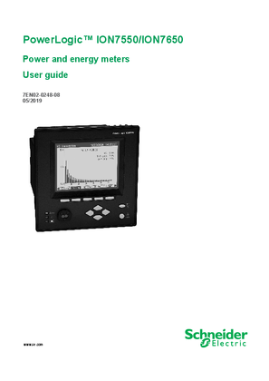 Image of PowerLogic ION7550/ION7650 User guide