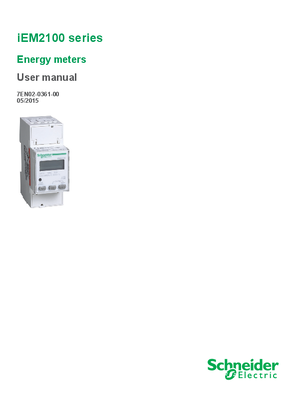 Image of iEM2100 series user manual
