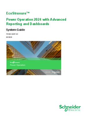 Image of EcoStruxure Power Operation 2024 with Advanced Reporting and Dashboards System Guide