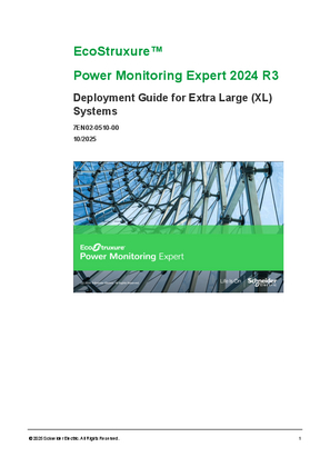 Image of Power Monitoring Expert 2024 R3 Deployment Guide for Extra Large (XL) Systems