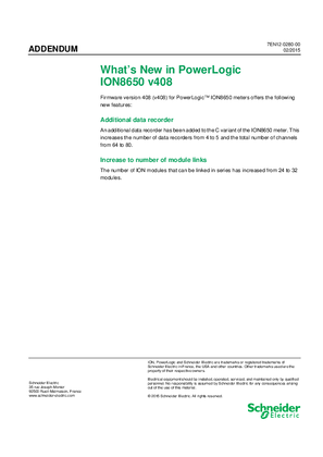 Image of What''s new in PowerLogic ION8650 v408