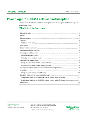 Imagen de PowerLogic ION8650 cellular modem option