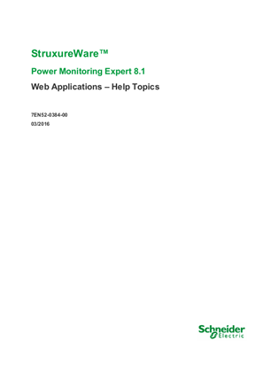 Image of StruxureWare Power Monitoring Expert Web Applications - Help Topics - EN