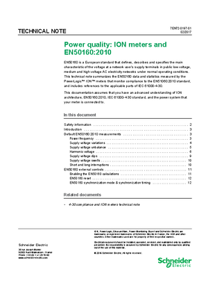 Image of Power quality: ION meters and EN50160:2010