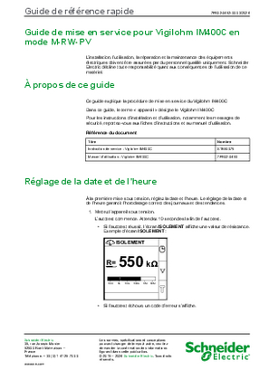 Image de Guide de mise en service pour Vigilohm IM400C en mode M-RW-PV