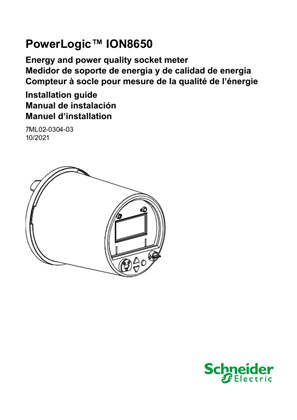 Image of PowerLogic ION8650 socket meter installation guide