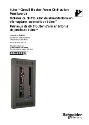 Image of I-Line Circuit Breaker Power Distribution Panelboards Installation Instructions