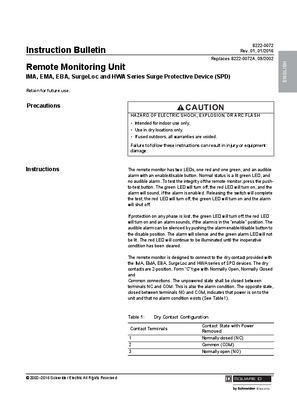Imagen de Remote Monitoring Unit IMA, EMA, EBA, SurgeLoc and HWA Series Surge Protective Device (SPD)