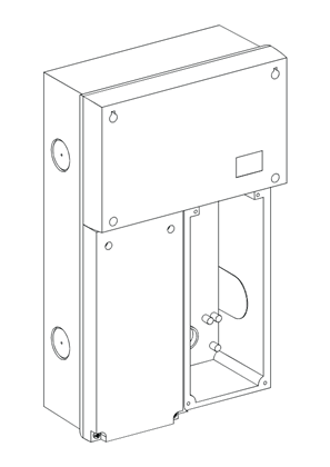 的映像 Mureva PK Base with cabling Box for 2 interlock (220X360) - 3D CAD