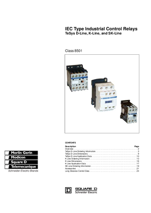 Image of TeSys Type D-, K-, and SK Industrial Control Relays Catalog