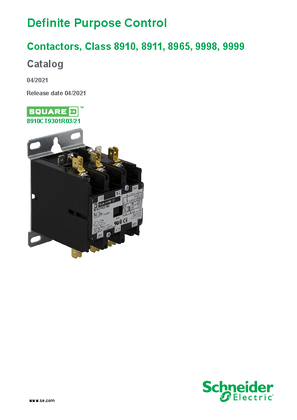 Image of Square D Definite Purpose Control Catalog