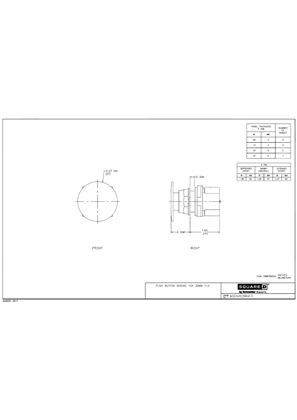 Image of 9001KR25RH13 Push Button 2D CAD