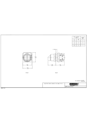 Image of 9001KS11BH2 Selector Switch 2D CAD