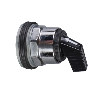 Image of 9001KS73BH1 : Selector switch, Harmony 9001K, metal, standard handle, black, 30mm, 3 positions, spring return right to center, 1 C/O
