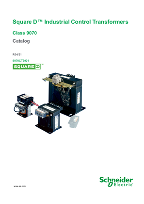 Image of Square D Industrial Control Transformers Catalog