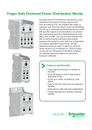 Image of Finger-safe Enclosed Power Distribution Blocks Brochure
